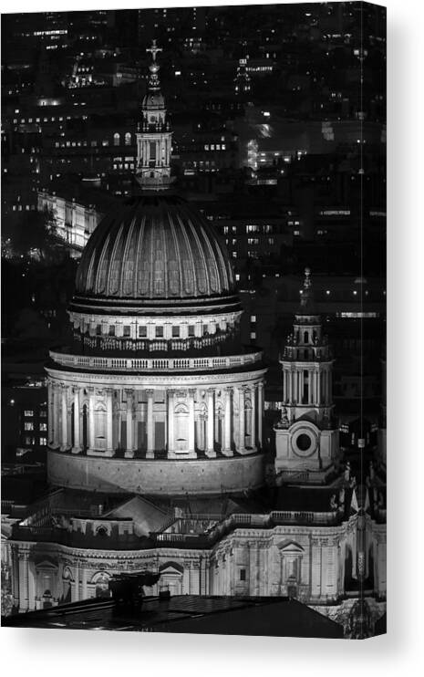 London Canvas Print featuring the photograph London St Pauls at night by Andy Myatt