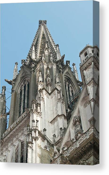 Architecture Canvas Print featuring the photograph St Peter's Cathedral In Regensburg by Michael Defreitas