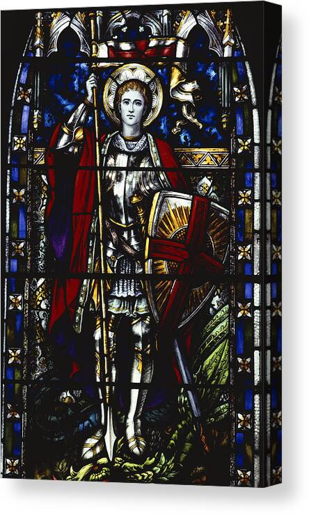 Armor Canvas Print featuring the photograph Stained Glass Window, St. Matthews by A.b. Joyce