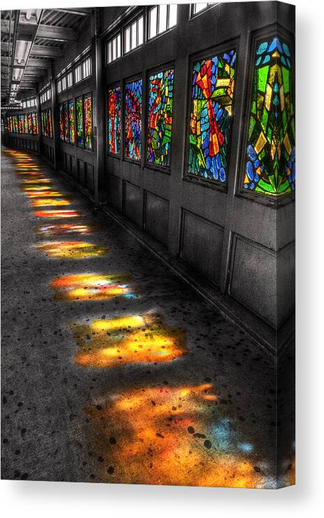 Stains In The Path Canvas Print featuring the digital art Stains in the Path by William Fields