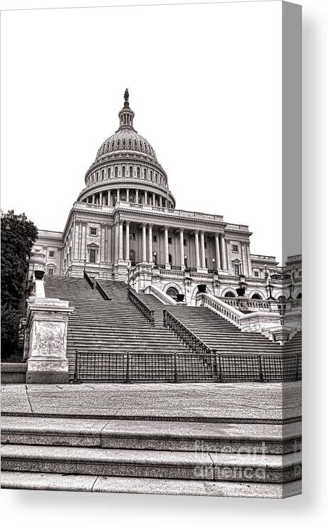 Washington Canvas Print featuring the photograph Stairway to Power  by Olivier Le Queinec