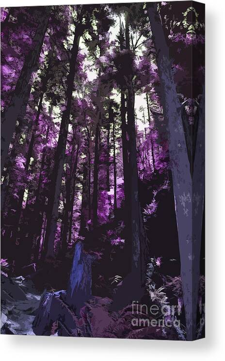 Trees Canvas Print featuring the painting Stand of Trees by Kirt Tisdale