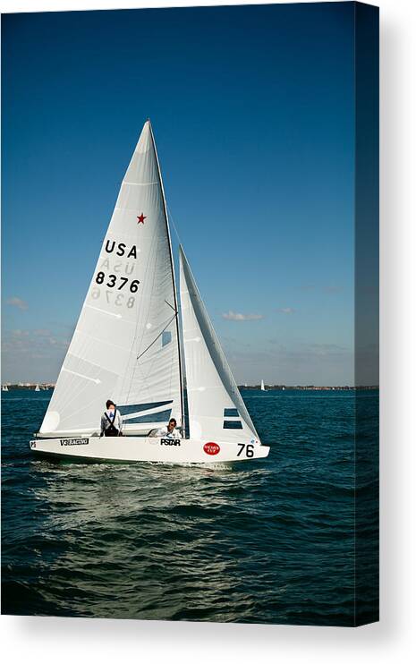 Star Sailboat Canvas Print featuring the photograph Star Sailboat by David Smith