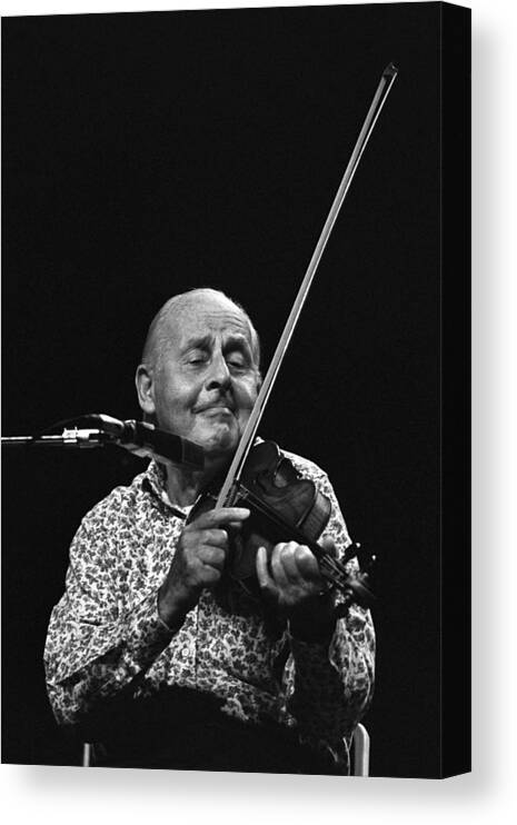 Stephane Grappelli Canvas Print featuring the photograph Stephane Grappelli  by Dragan Kudjerski