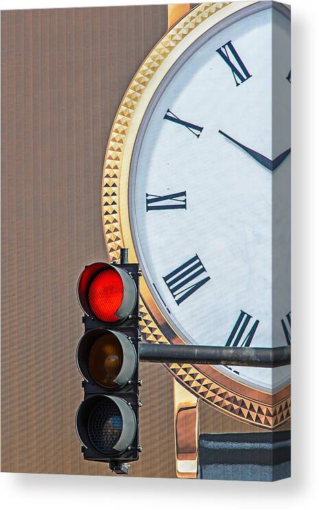 Red Bank Canvas Print featuring the photograph Stopping Time by Gary Slawsky