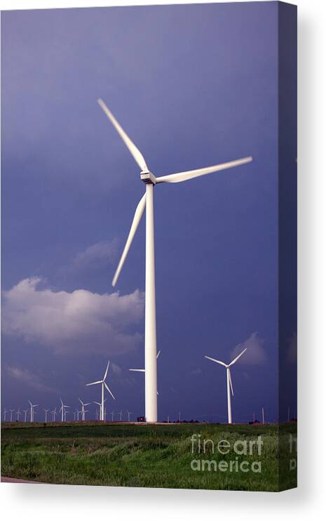 Windmill Canvas Print featuring the photograph Stormy Skies by Jim McCain