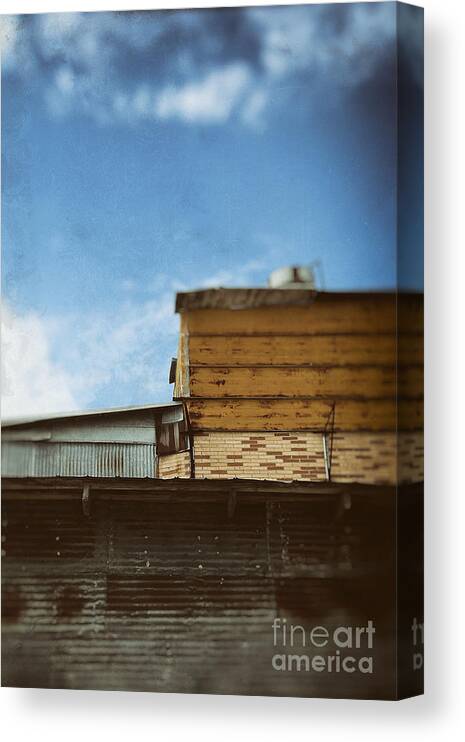 Abstract Canvas Print featuring the photograph Rooftops by Trish Mistric