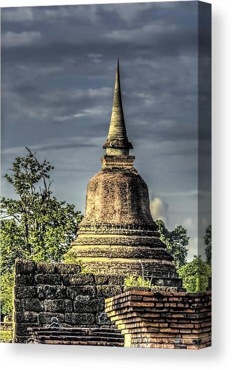 Ancient Canvas Print featuring the photograph Stupa by Maria Coulson