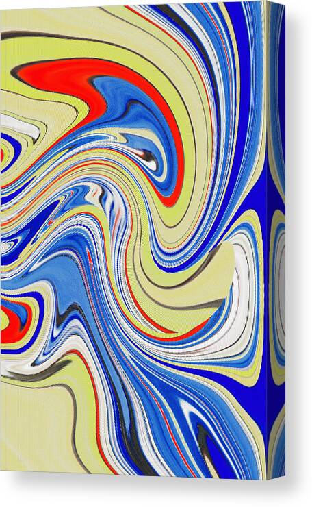 Abstract Canvas Print featuring the mixed media Summertime Blues by Donna Proctor