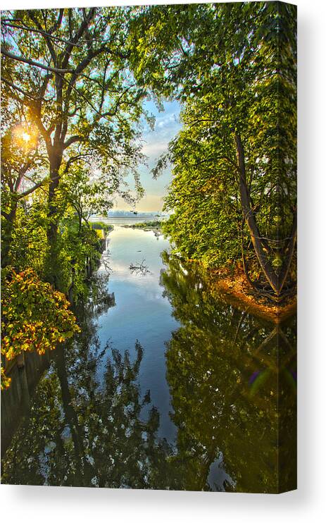 Sag Harbor Canvas Print featuring the photograph Summertime Reflections by Robert Seifert