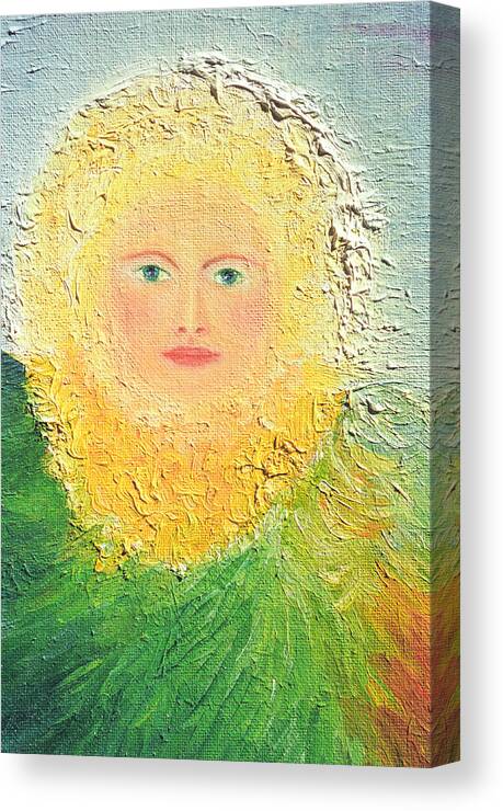 Sun Woman Canvas Print featuring the painting Sun Woman by Judith Chantler