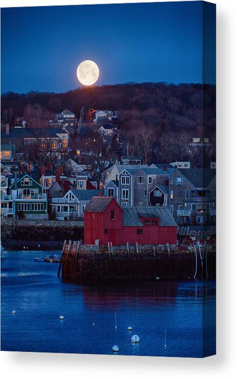 #jefffolger Canvas Print featuring the photograph Sunrise moon sets by Jeff Folger
