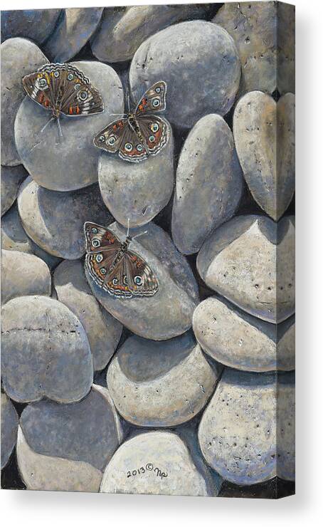 Birdseye Art Studio Canvas Print featuring the painting Sunshine and Butterflies by Nick Payne