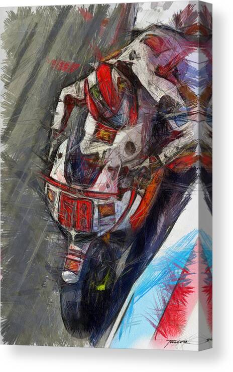 Sic Canvas Print featuring the painting Super Sic by Tano V-Dodici ArtAutomobile