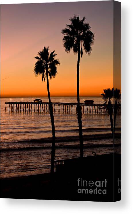 Seaweed Canvas Print featuring the photograph T Street Pier San Clemente California from the book MY OCEAN by Artist and Photographer Laura Wrede