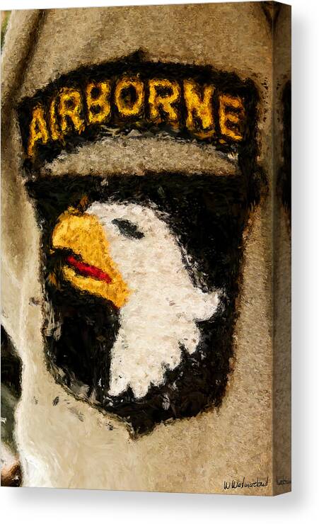 101st Canvas Print featuring the digital art The 101st Airborne Emblem painting by Weston Westmoreland