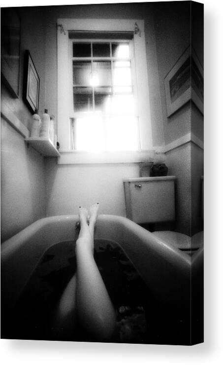 Nude Canvas Print featuring the photograph The Bath by Lindsay Garrett