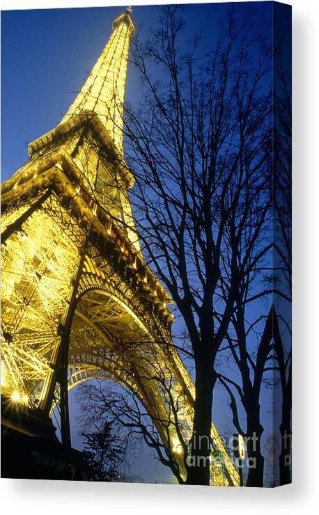 City Canvas Print featuring the photograph The Eiffel Tower by B. De Changy/Explorer