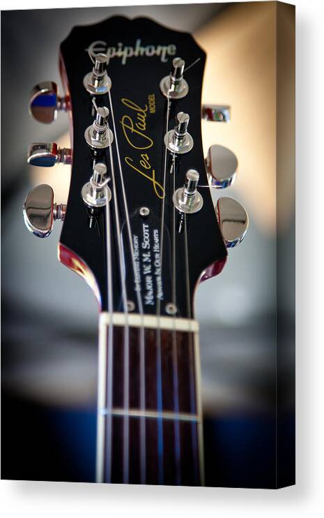 The Epiphone Les Paul Guitars Canvas Print featuring the photograph The Epiphone Les Paul Guitar by David Patterson