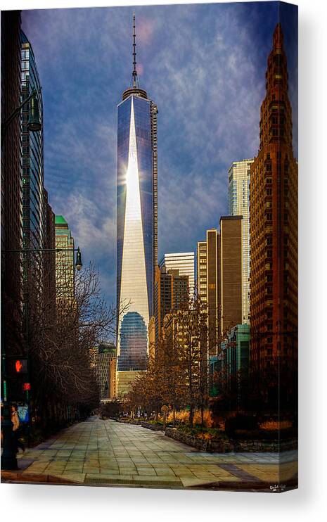 Freedom Canvas Print featuring the photograph America's Skyscraper by Chris Lord
