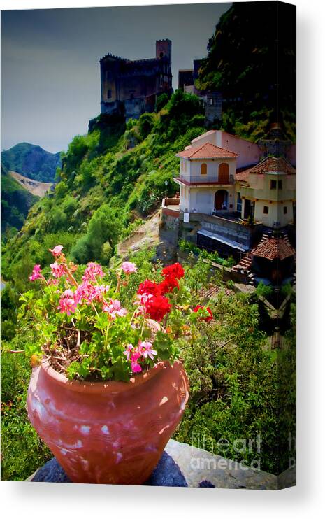 Sicily Canvas Print featuring the photograph The Godfather villages of Sicily by David Smith