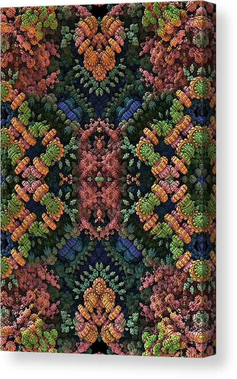 Fractal Canvas Print featuring the digital art The Grotto by Lyle Hatch
