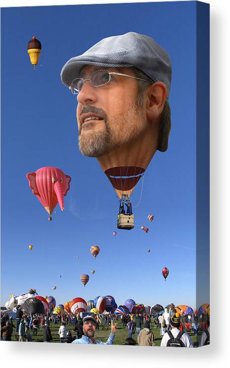 Humorous Art Canvas Print featuring the photograph The Hot Air Surprise by Mike McGlothlen