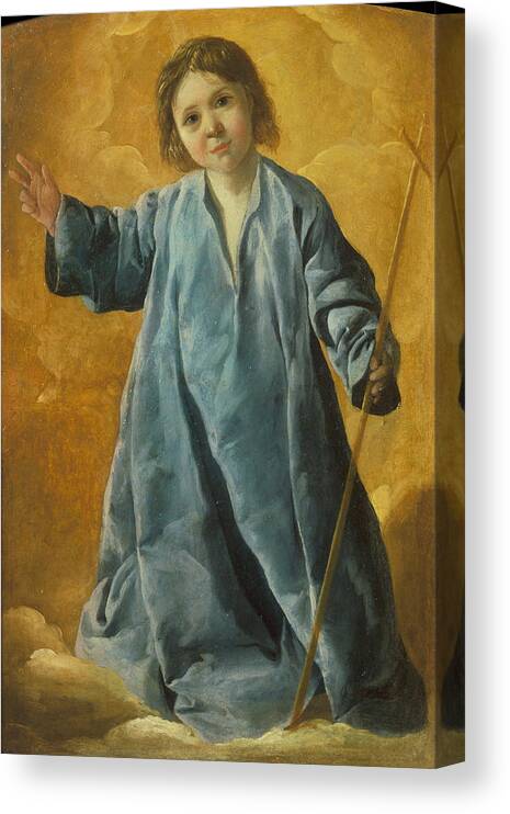 Francisco De Zurbaran Canvas Print featuring the painting The Infant Christ by Francisco de Zurbaran