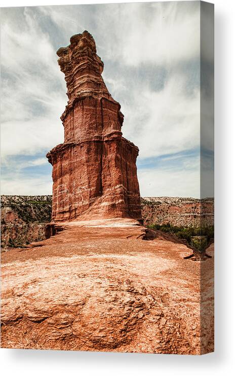 Palo Duro Canyon Canvas Print featuring the photograph The Lighthouse by George Buxbaum