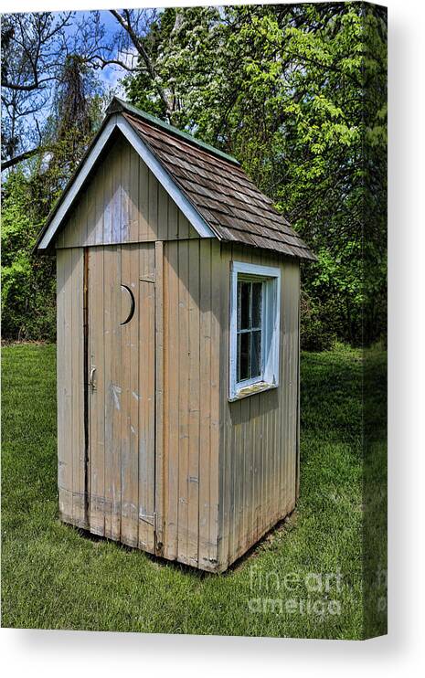 Shit House Canvas Print featuring the photograph The Long Drop Outhouse by Lee Dos Santos