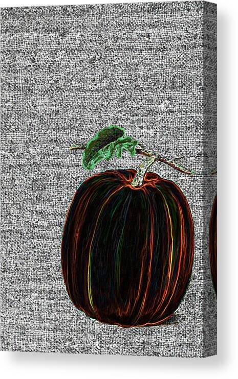 Pumpkin Canvas Print featuring the painting The Magical Pumkin by Portraits By NC