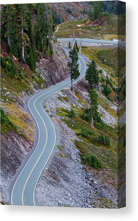 Artist Point Canvas Print featuring the photograph The Mount Baker Highway by Michael Russell