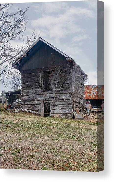 Smoke House Canvas Print featuring the photograph The Old Smokehouse by Robert Hebert