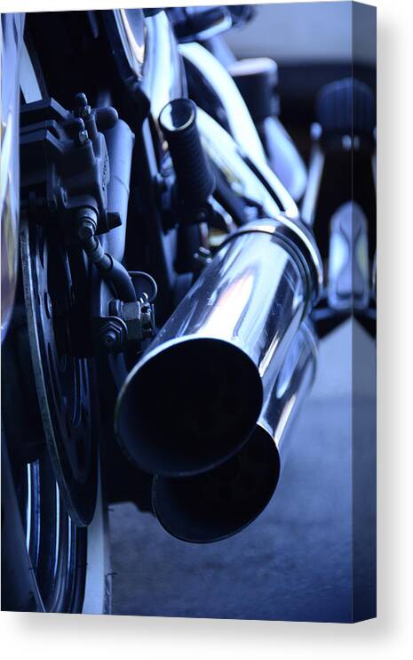 Motorcycle Canvas Print featuring the photograph The Power of Steel by Renee Anderson