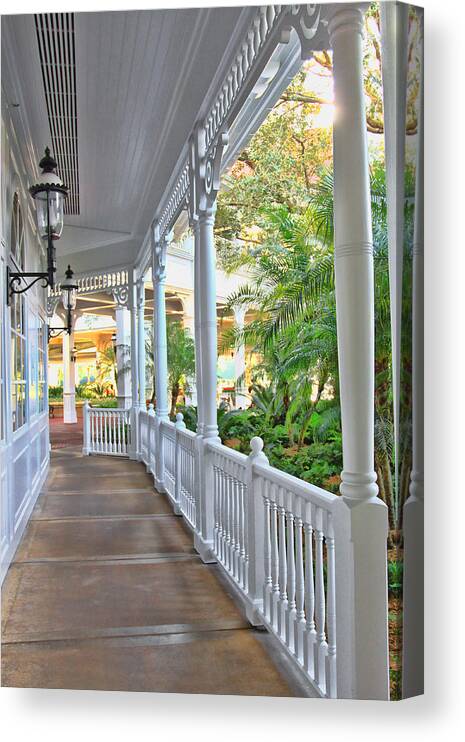 Grand Floridian Photograph Canvas Print featuring the photograph The Promenade by Jim Garrison