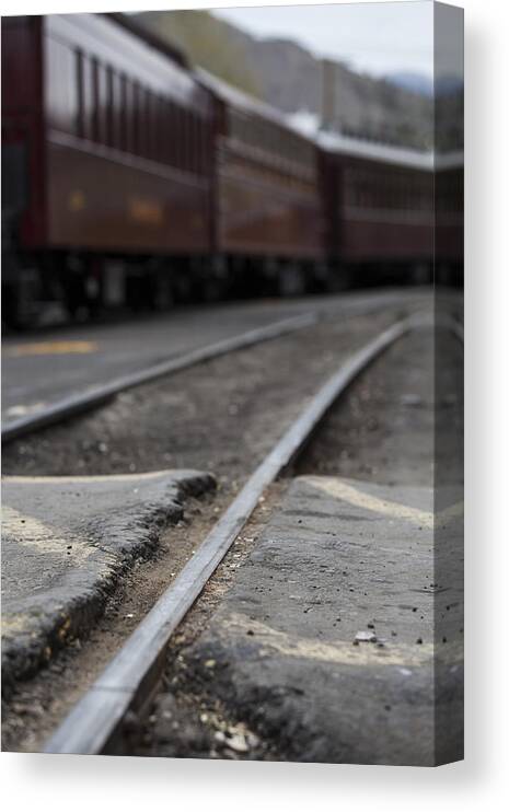 Trains Canvas Print featuring the photograph The Railway by Amber Kresge