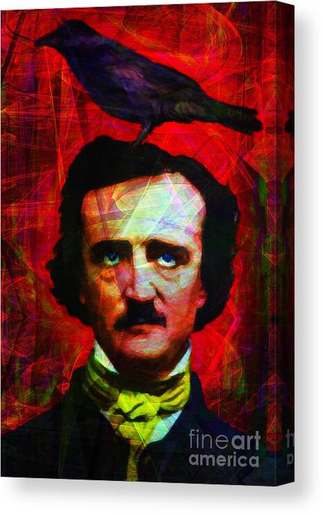 Celebrity Canvas Print featuring the photograph The Raven 20140118 by Wingsdomain Art and Photography
