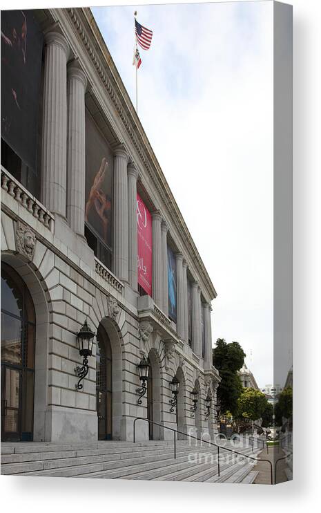 San Francisco Canvas Print featuring the photograph The San Francisco War Memorial Opera House - San Francisco Ballet 5D22585 by Wingsdomain Art and Photography