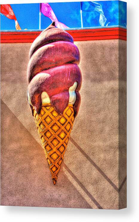 Ice Canvas Print featuring the photograph The Snow Cone by Richard J Cassato