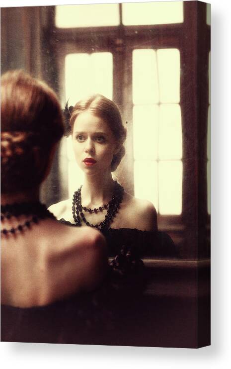 Portrait Canvas Print featuring the photograph The Soft Touch Of Decadency by Magdalena Russocka