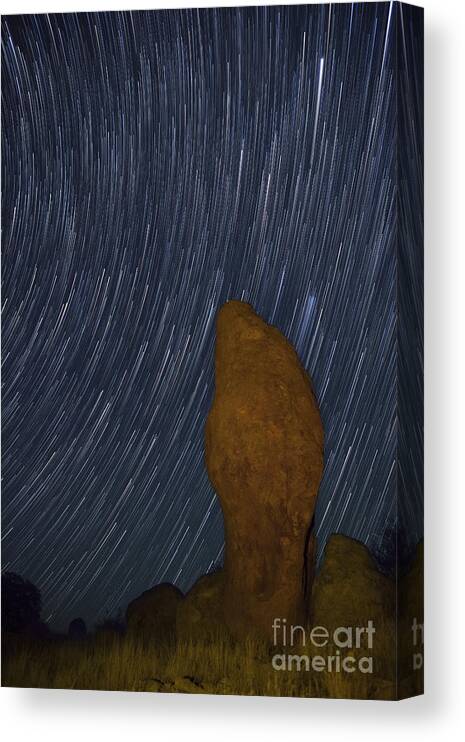 Night Time Photography Canvas Print featuring the photograph The Stand by Keith Kapple