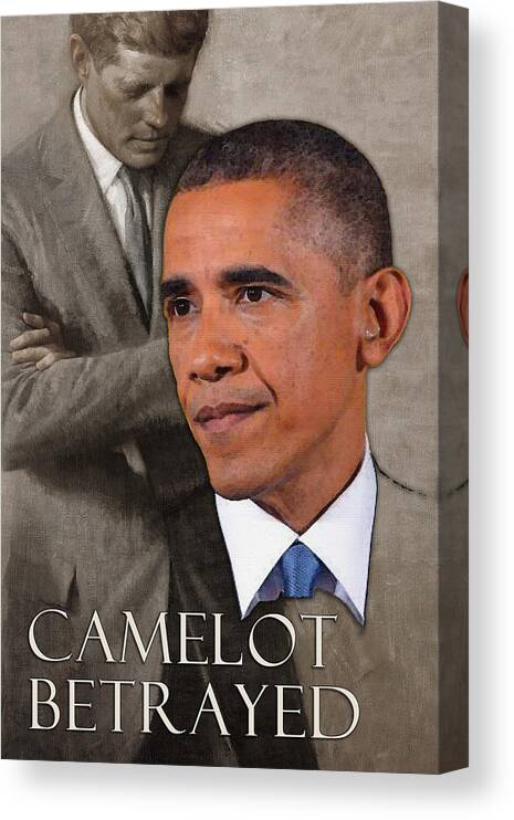 Obama Canvas Print featuring the painting The Torch is Dropped by Will Barger