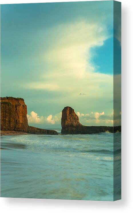 Landscape Canvas Print featuring the photograph The Towers by Jonathan Nguyen