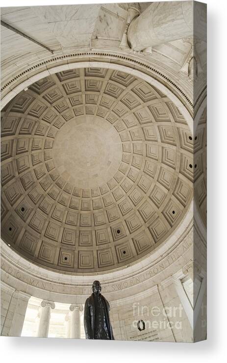 Washington Dc Canvas Print featuring the photograph Thomas Jefferson Monument by Oscar Gutierrez