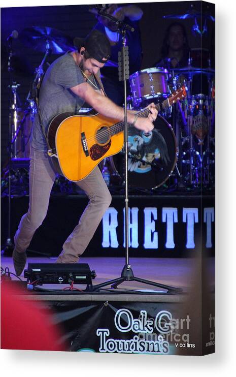 Thomas Rhett Akins Jr Canvas Print featuring the photograph Thomas Rhett Country Music Concert 2014 by Valerie Collins
