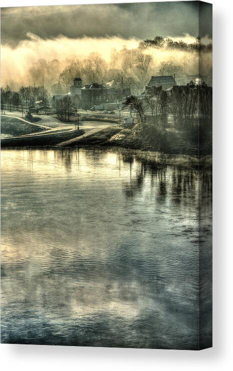 Through The Missouri Mists Canvas Print featuring the digital art Through the Missouri Mists by William Fields