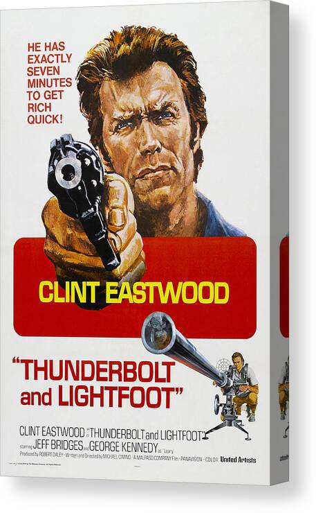 1970s Portraits Canvas Print featuring the photograph Thunderbolt And Lightfoot, Us Poster by Everett