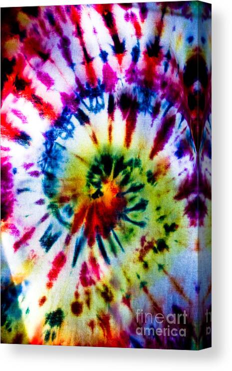Tie Dye Canvas Print featuring the photograph Tie Dyed T-Shirt by Cheryl Baxter