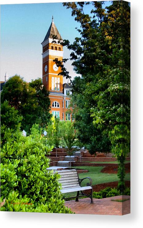 Clemson Canvas Print featuring the painting Tillman Hall Early Morning by Lynne Jenkins