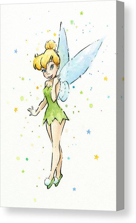 Tinker Canvas Print featuring the painting Tinker Bell by Olga Shvartsur